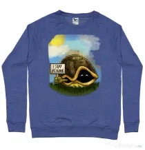 Bluza ADLER barbat I stay home Albastru melanj