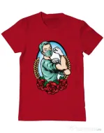 Tricou ADLER barbat Rockabilly Nurse Rosu