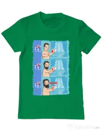 Tricou ADLER barbat Funny wilson Verde mediu