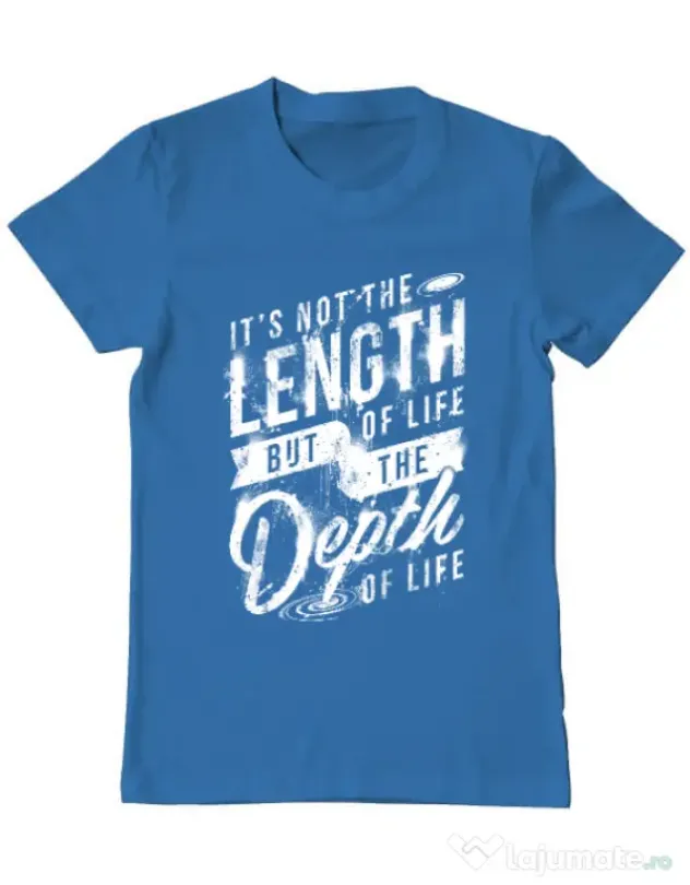 Tricou ADLER barbat Depth of life Albastru azuriu