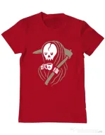 Tricou ADLER barbat Grim reaper love coffee Rosu