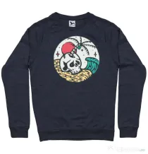 Bluza ADLER barbat Skull and beach Denim inchis