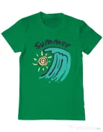 Tricou ADLER barbat Summer Beach Verde mediu