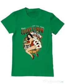Tricou ADLER barbat The lucky is now Verde mediu