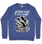 Bluza ADLER barbat Fishing addiction Albastru melanj