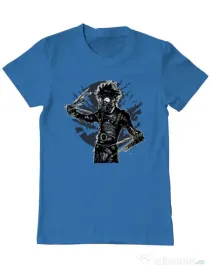 Tricou ADLER barbat Gas mask scissor Albastru azuriu