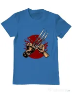 Tricou ADLER barbat Like father like daughter Albastru azuriu