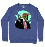 Bluza ADLER barbat Make zombies great again Albastru melanj