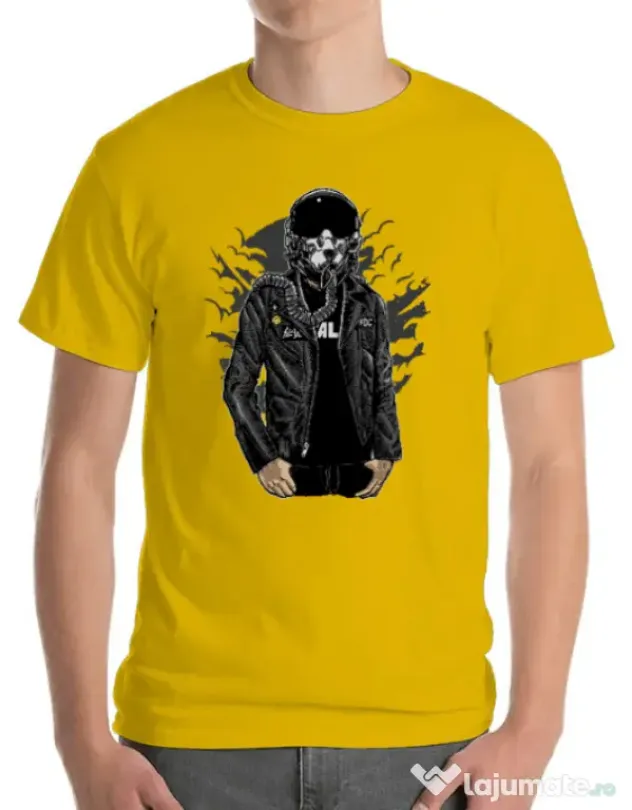 Tricou ADLER barbat Sky fighter Galben
