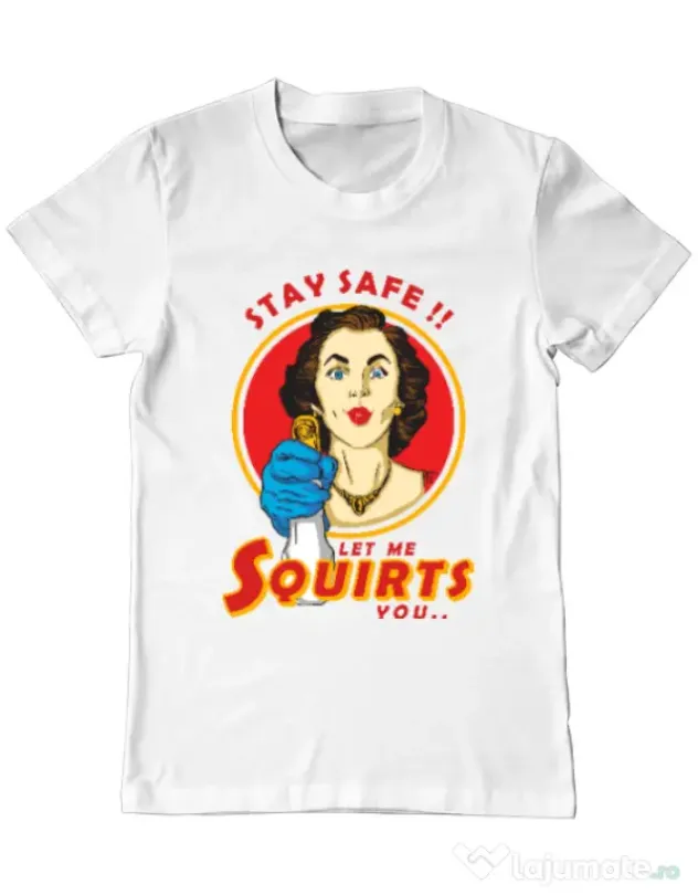Tricou ADLER barbat Squirts Alb