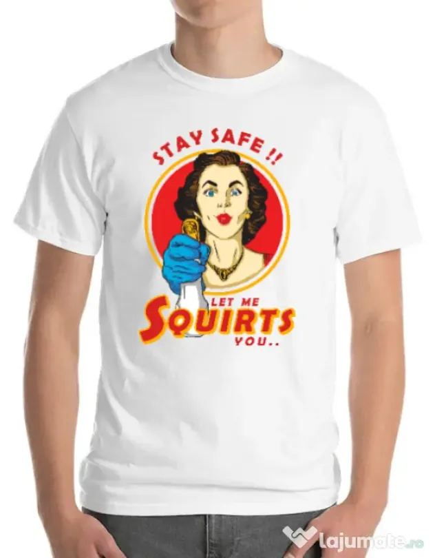 Tricou ADLER barbat Squirts Alb