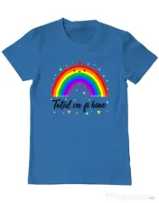 Tricou ADLER barbat Totul va fi bine Albastru azuriu