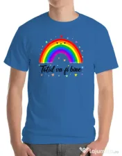 Tricou ADLER barbat Totul va fi bine Albastru azuriu