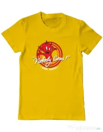 Tricou ADLER barbat Nobody cares Galben