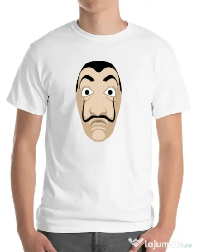 Tricou ADLER barbat Dali mask Alb