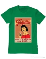 Tricou ADLER barbat Worth a shot Verde mediu