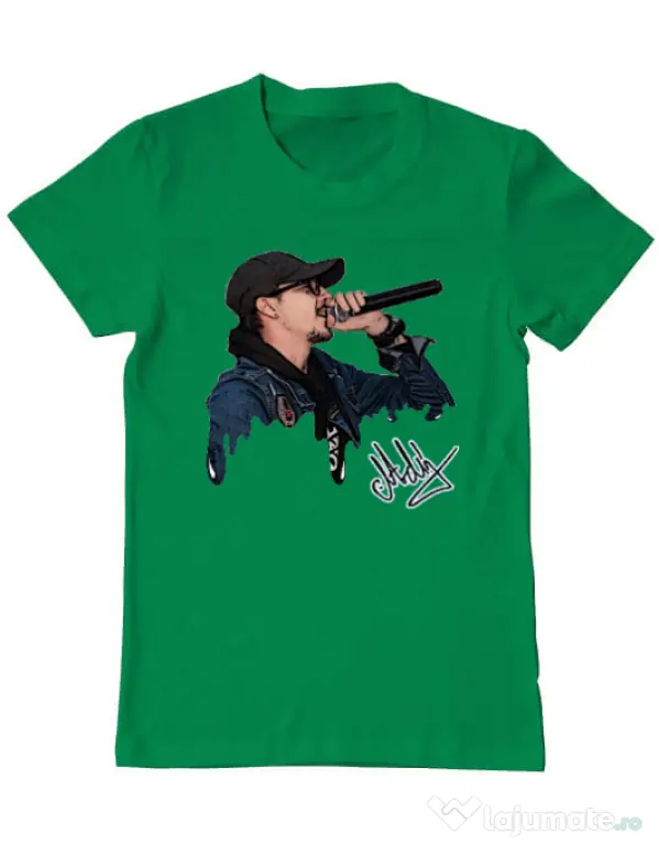 Tricou ADLER barbat Adi Morosanu FAMILIA Verde mediu
