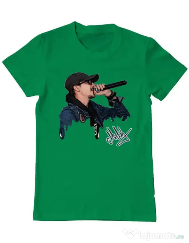 Tricou ADLER barbat Adi Morosanu FAMILIA Verde mediu