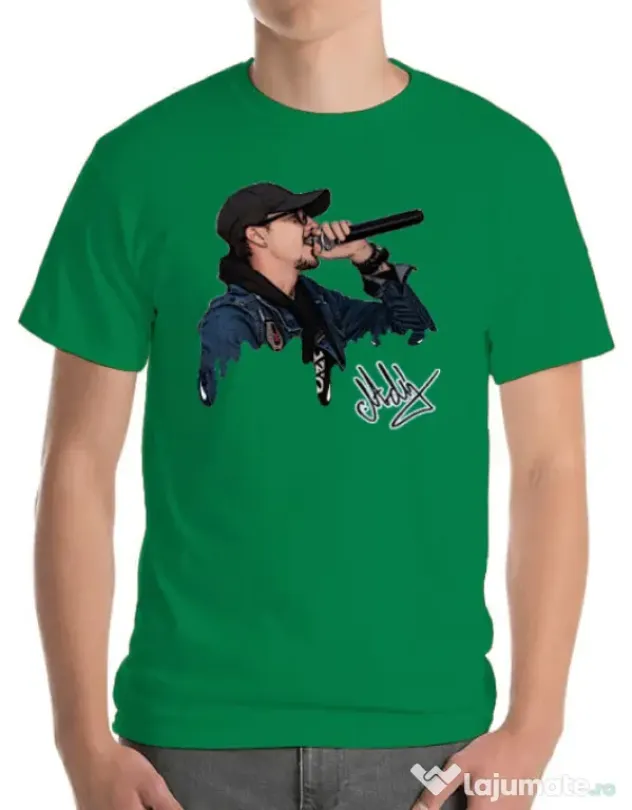 Tricou ADLER barbat Adi Morosanu FAMILIA Verde mediu