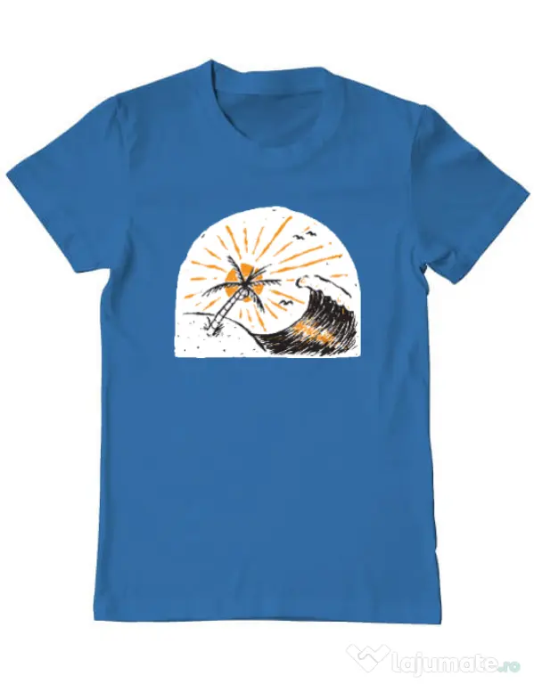 Tricou ADLER barbat Beauty wave Albastru azuriu