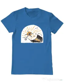 Tricou ADLER barbat Beauty wave Albastru azuriu