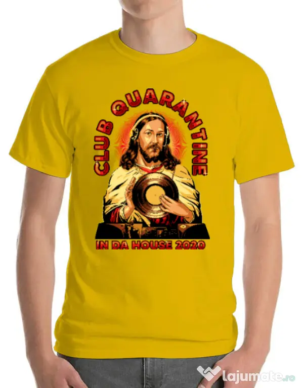 Tricou ADLER barbat Club quarantine Galben