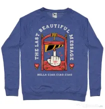 Bluza ADLER barbat The last message Albastru melanj