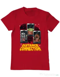 Tricou ADLER barbat Distance connection Rosu