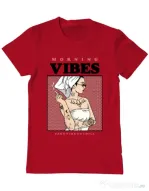 Tricou ADLER barbat Morning vibes Rosu