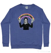 Bluza ADLER barbat I hate everything Albastru melanj