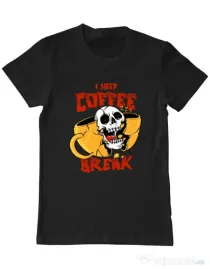 Tricou ADLER barbat Coffee break Negru