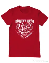Tricou ADLER barbat Nurse practicioner Rosu