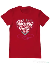 Tricou ADLER barbat Work of heart Rosu