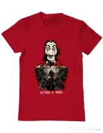 Tricou ADLER barbat La casa de papel Rosu