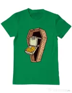 Tricou ADLER barbat Horror pizza Verde mediu