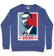 Bluza ADLER barbat Yezzy for president Albastru melanj
