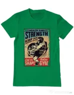 Tricou ADLER barbat Health and strength Verde mediu