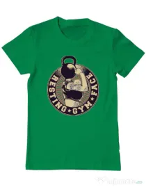 Tricou ADLER barbat Resting gym face Verde mediu