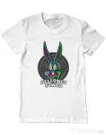 Tricou ADLER barbat Helloney tunes Alb