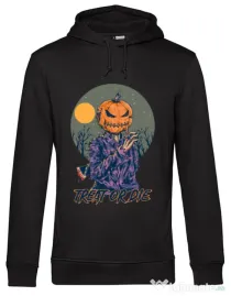 Hoodie barbat cu gluga Treat or die Negru