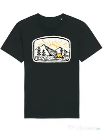 Tricou STANLEY STELLA barbat Hand drawn camp Negru