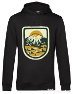 Hoodie barbat cu gluga Hand drawn mountains Negru