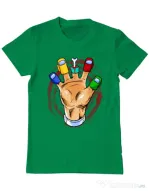 Tricou ADLER barbat High five Verde mediu