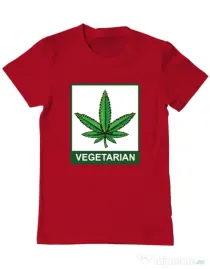 Tricou ADLER barbat Vegetarian Rosu