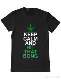 Tricou ADLER barbat Hit that bong Negru