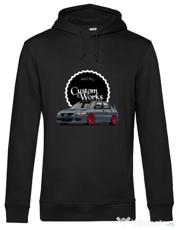 Hoodie barbat cu gluga EVO IX Negru