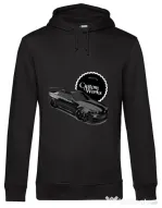 Hoodie barbat cu gluga Black R34 Negru