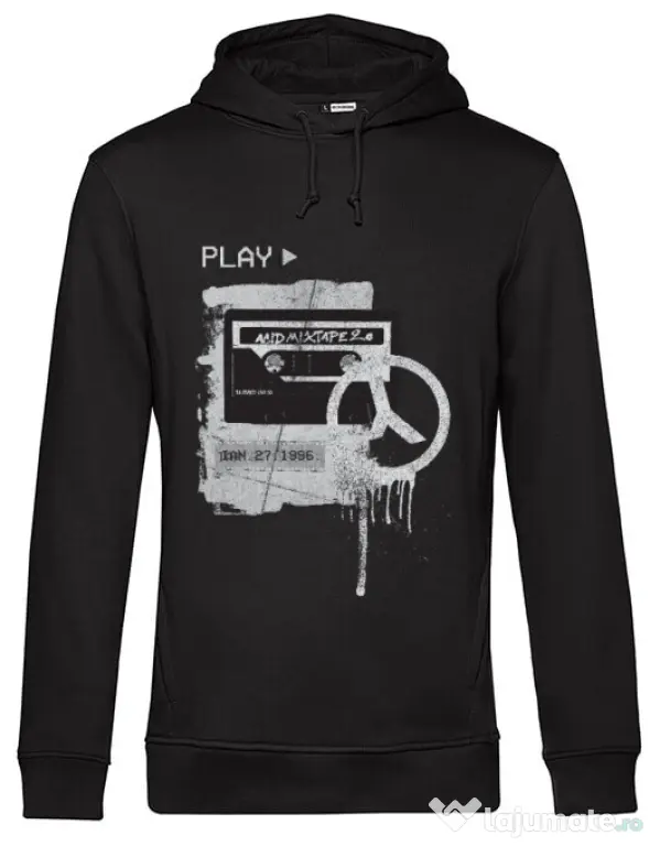 Hoodie barbat cu gluga Acid Mixtape 2.0 Negru