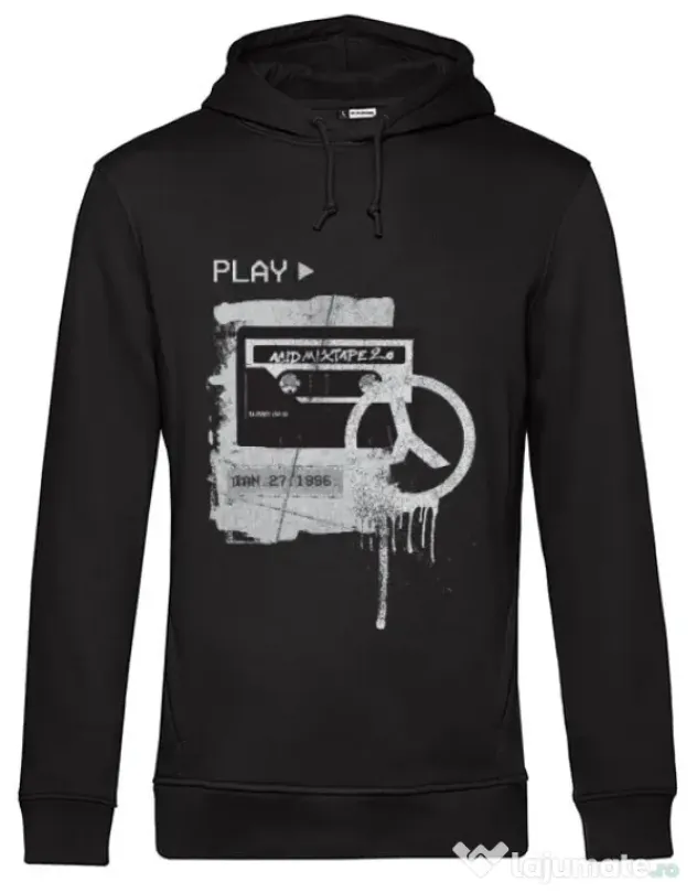 Hoodie barbat cu gluga Acid Mixtape 2.0 Negru