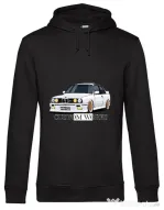 Hoodie barbat cu gluga White M3 E30 Negru